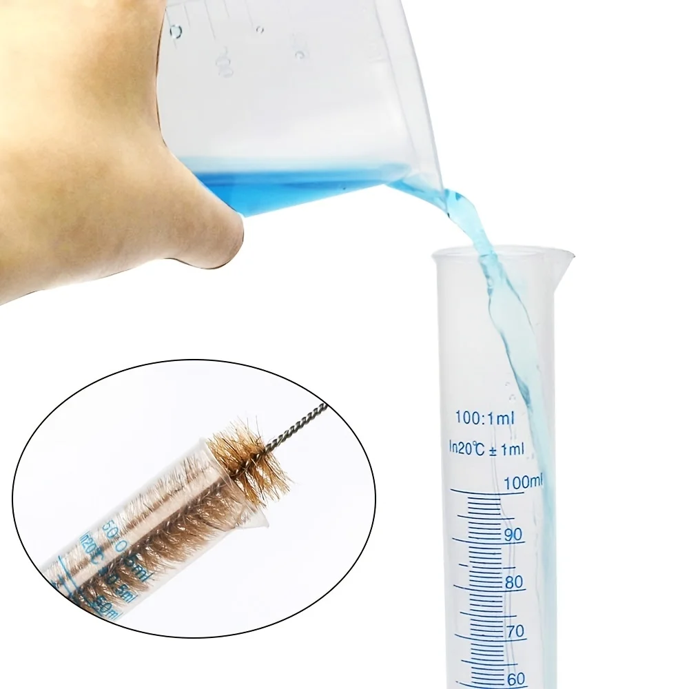 Plastic measuring cylinders and beakers, 10ml, 25ml, 50ml, 100ml measuring cylinders with 50ml, 100ml, 250ml, 500ml, 1000ml beak