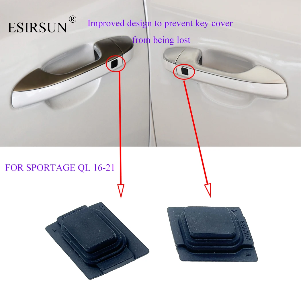 ESIRSUN FRONT DOOR Exterior Door Handle Small Button Switch Cover Fit For KIA Sportage QL 2016-2021  82651D9710 82661-D9710