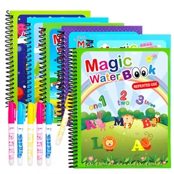 Children Painting Drawing Toys Reusable Coloring Book Magic Water Drawing Book Sensory Early Education Toys for Kids