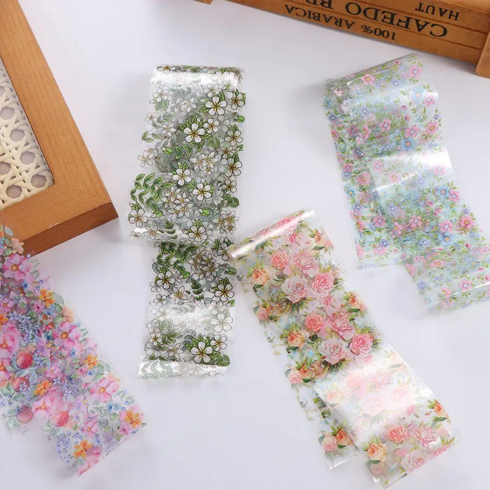 

Decoration Nail Art Accessories Manicure Transfer Paper Decals Floral Nails Stickers Flower Nail Foils Holographic Nails Decals