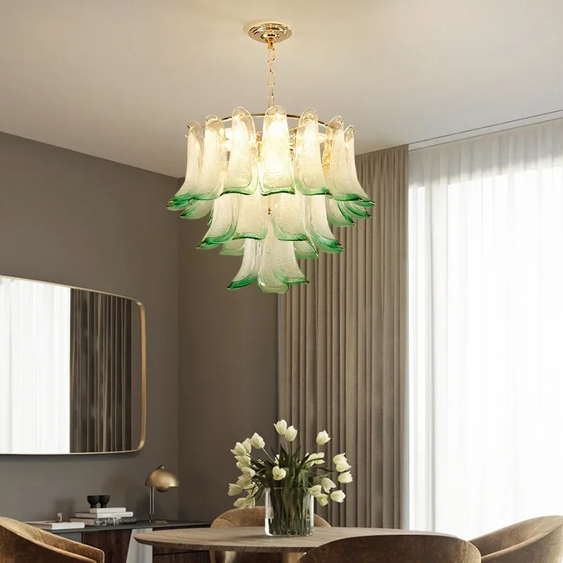 Living room chandelier post-modern personality creative designer model room peacock open screen cabbage