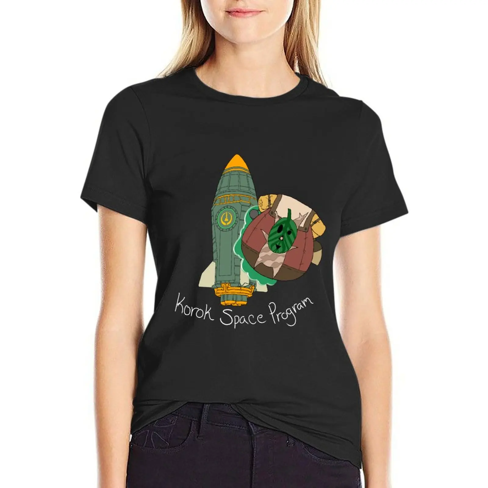 Korok Space Program T-Shirt anime clothes animal print shirt for girls summer top t shirts for Women