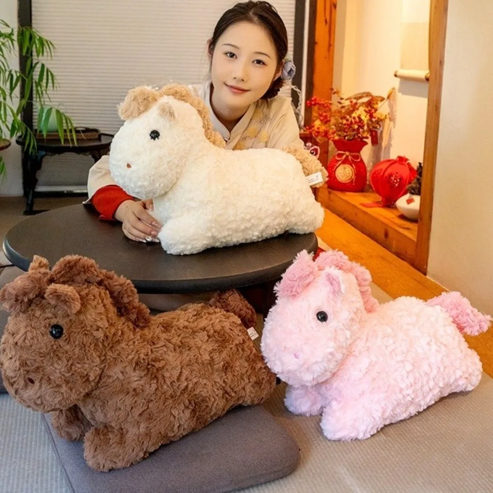 السنة الجديدة التميمة لينة الحصان PP القطن ملء التميمة الكرتون الحصان Kawaii رقيق زودياك المهر الأطفال هدية #5