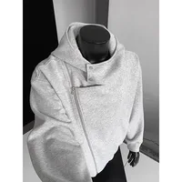 Sudadera con capucha gris para hombre y mujer, novedad de otoño e invierno 2026, chaqueta gruesa y holgada