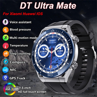 LIGE 2025 DT Ultra Mate Smart Watch Men Wristwatch Bluetooth Call Compass GPS Route Tracker NFC ECG Health Smartwatch For HUAWEI