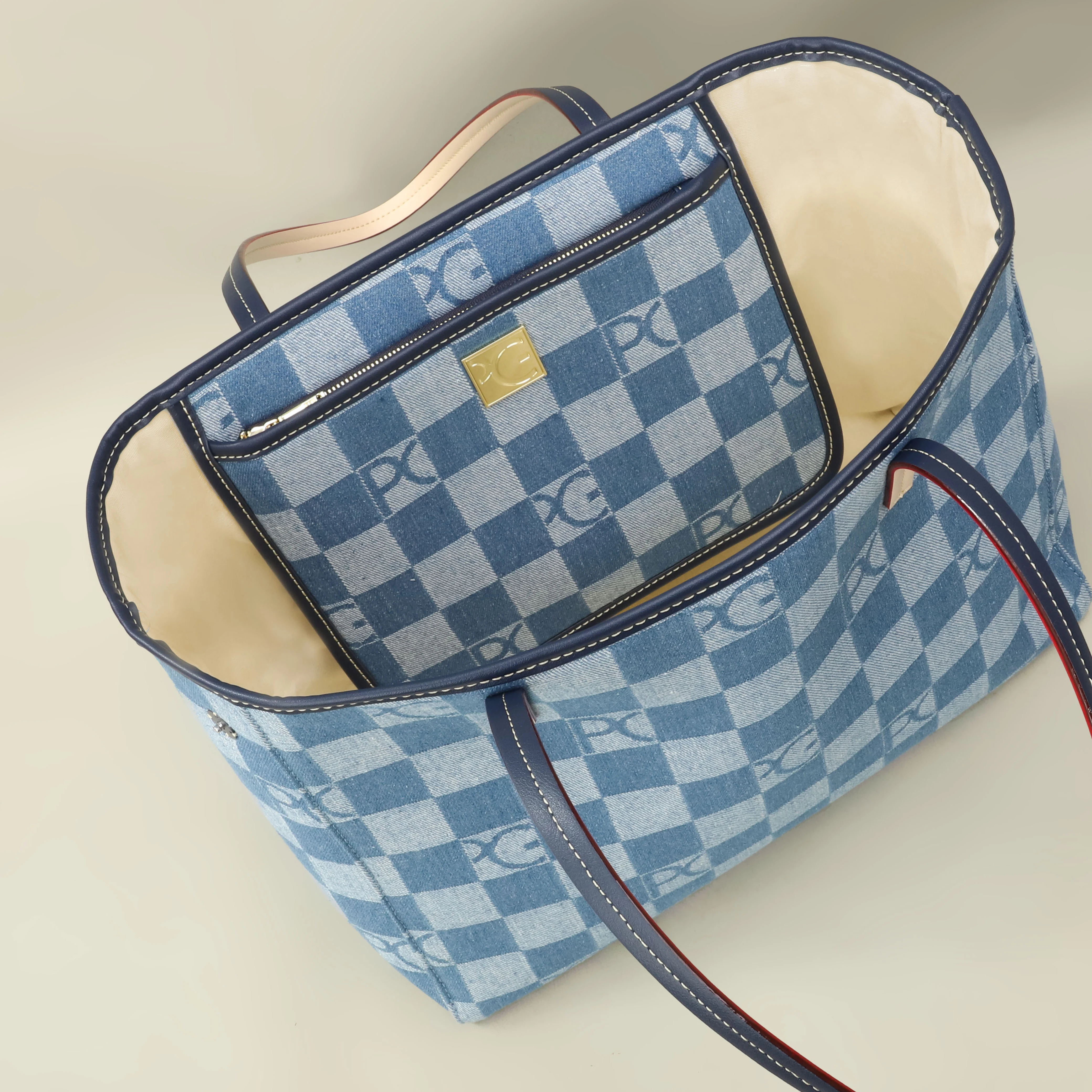 PG Lateinamerikanischer Europäischer Stil Damenhandtasche für den Alltag mit Multi-Cowboy-Splicing-Design, Modische Funktionale Große Kapazität Tragetasche – Detail 26