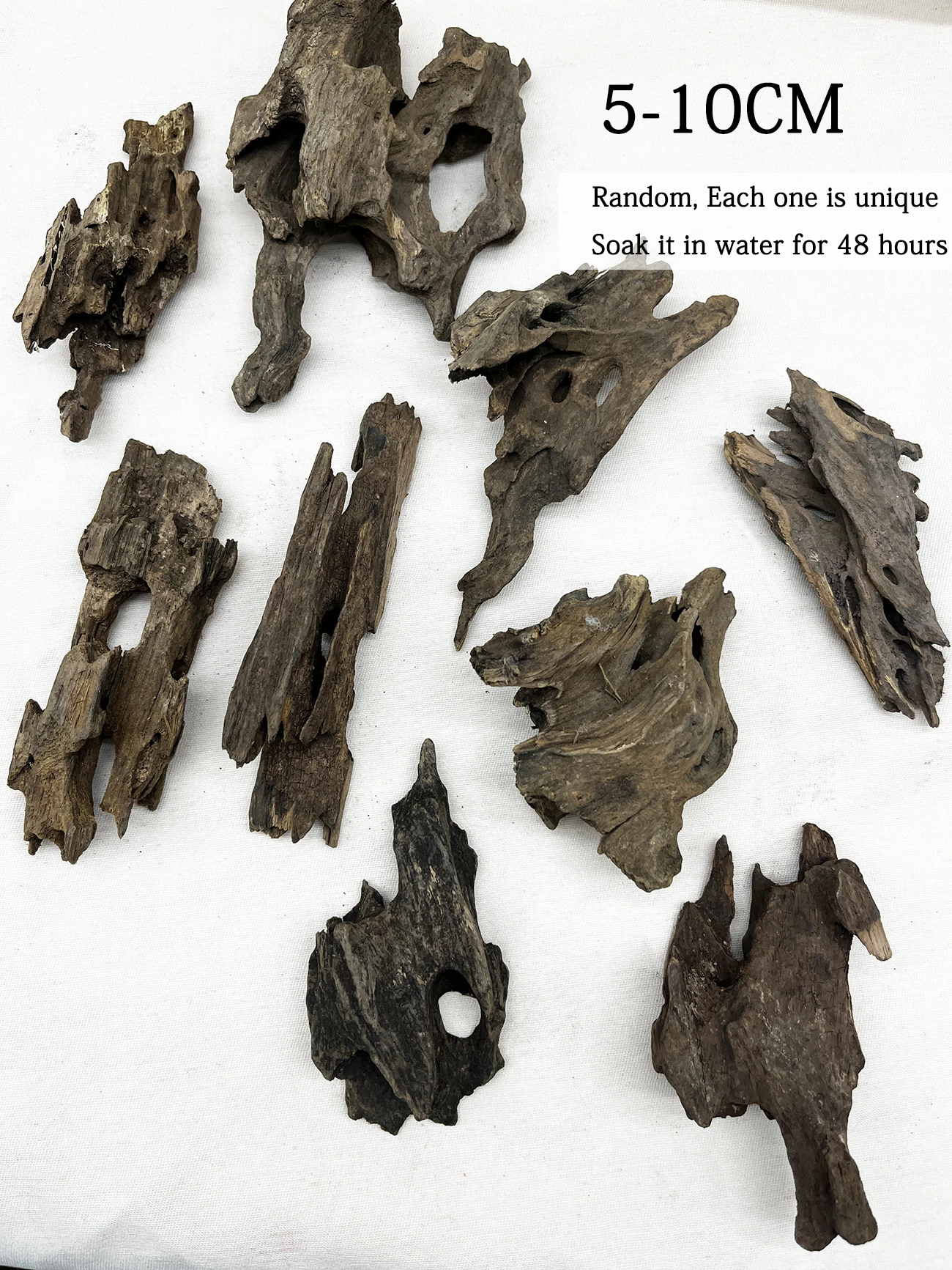 1/2 Stück Treibholz Aquarium-Dekoration | Natürliches Pflanzenmaterial, Ideal für Fisch- und Reptilientanks, Bietet Versteckte Klettermöglichkeiten – Detail 1