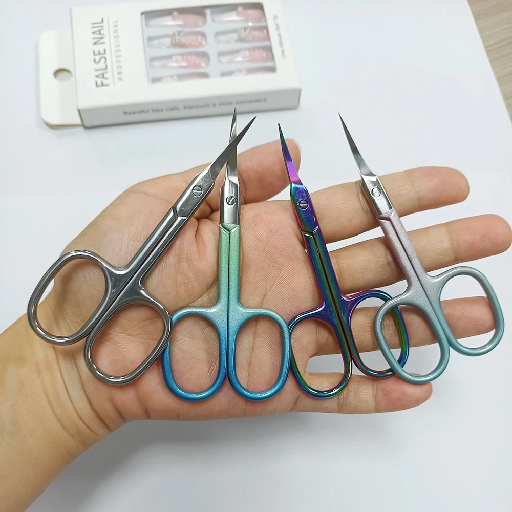 1pc Cuticle Scissors Extra Fine for Manicure and Pedicure Curved Blade Nail Scissors Cuticles Professional Small Scissors
