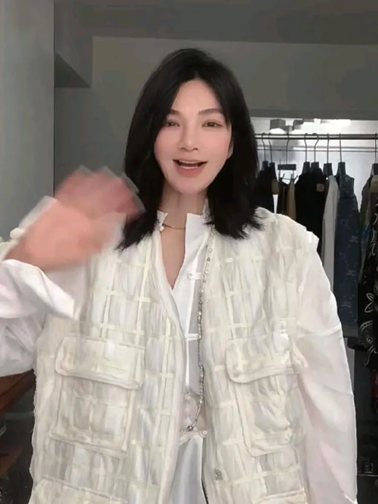

Salt System Light Maturity Korean Style INS Trendy Two-Piece Set Vest Shirt Fashionable Streetwear for plus Size Women