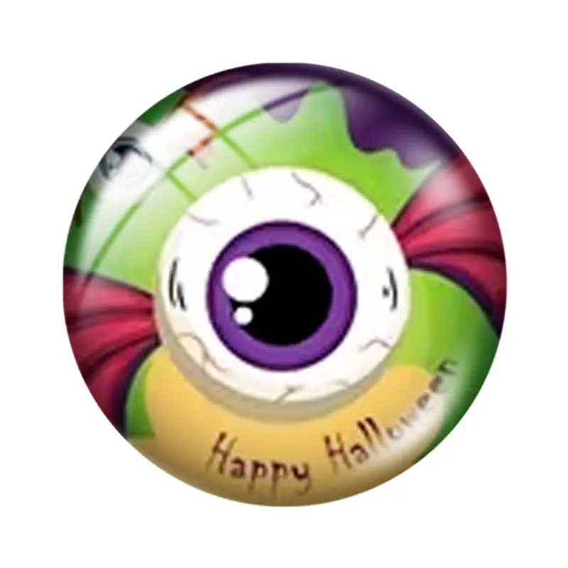 Halloween Pumpkin 10pcs 12mm14mm/16mm/18mm/20mm/25mm Round Photo Glass Cabochon Demo Flat Back Making Findings Jewelry