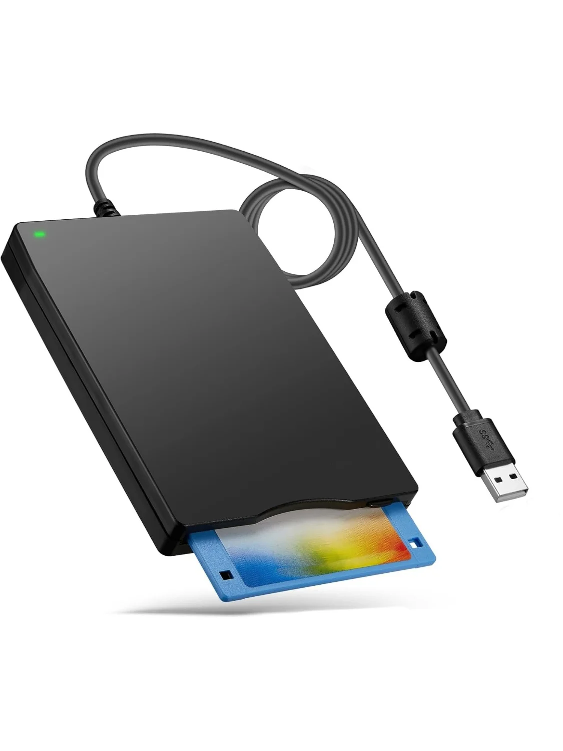 LJIAL USB lecteur de disquette, 3.5 "Portable externe 1.44 mo FDD Diskette lecteur pour Windows 11/10/8/7/XP/Vista PC ordinateur Portable Mac