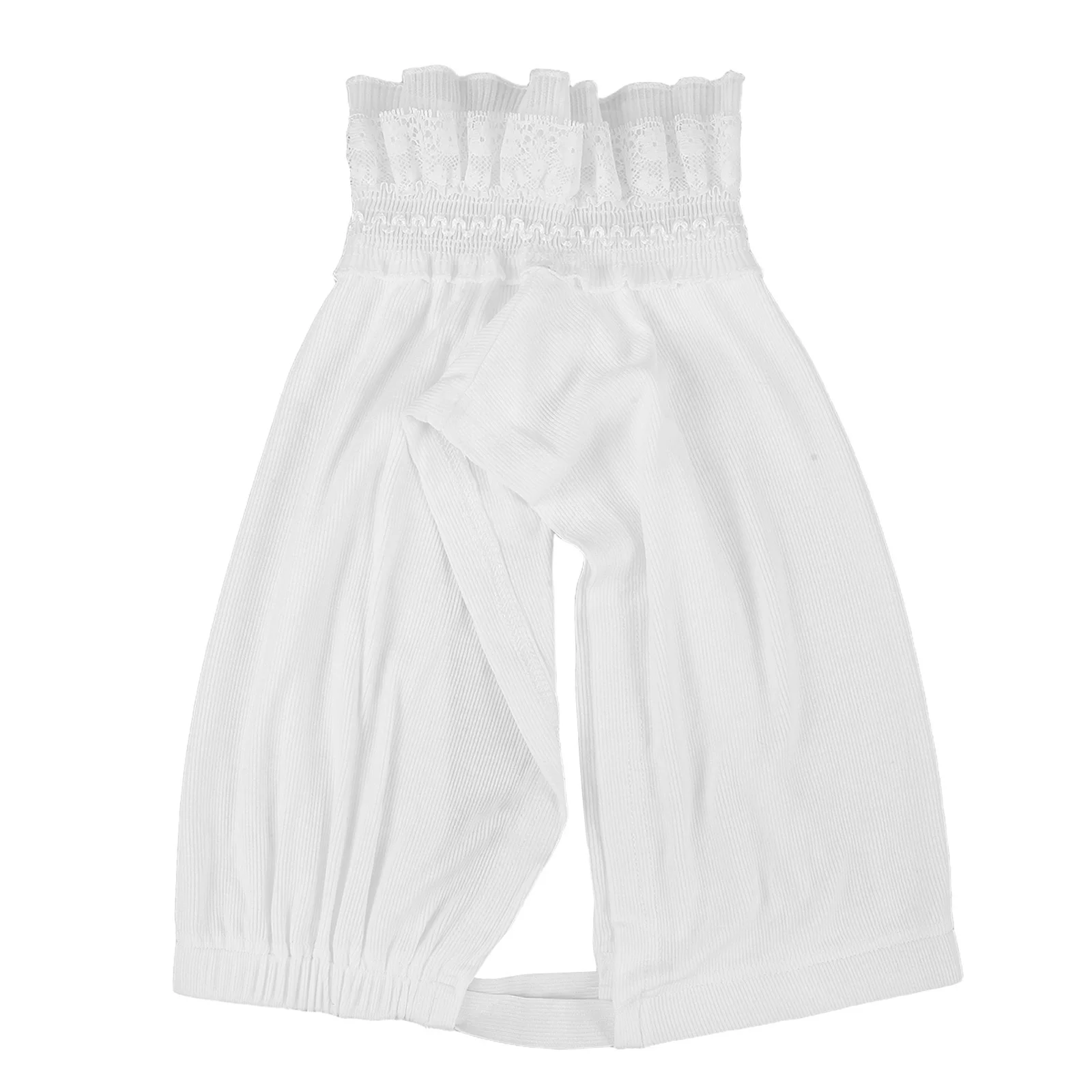 

White Lace Floral Fake Collar Detachable Stand Ruffled Neck Shawl Vintage Cotton False Collar Lace Choker for Dress Blouse Shirt