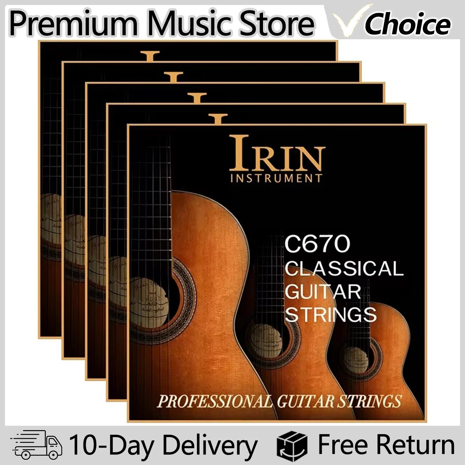 IRIN C660/C670 Classical Classic Guitar Strings Replacement Parts Transparent Nylon String Core Silver Guitar Accessories