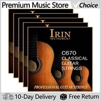 IRIN C660/C670 cuerdas de guitarra clásica, piezas de repuesto, núcleo de cuerda de nailon transparente, accesorios de guitarra plateados