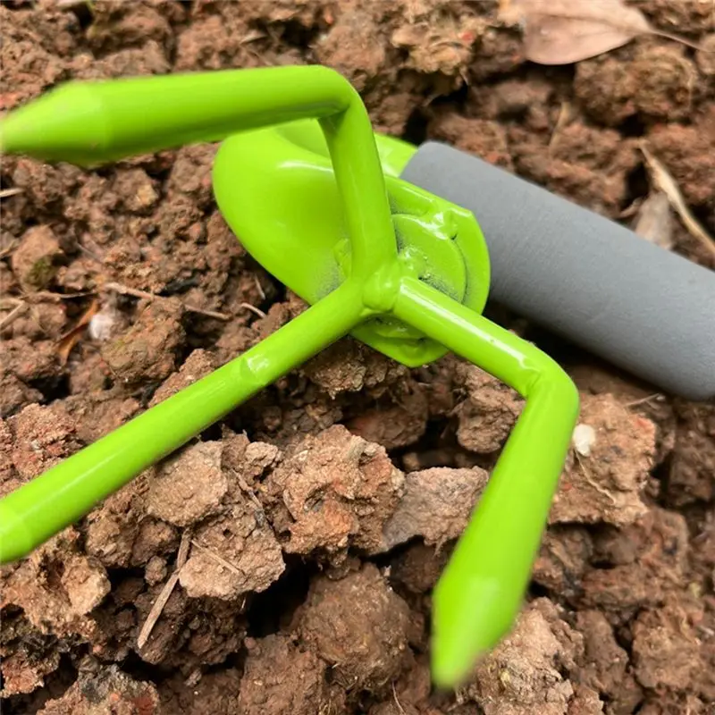 AT05-Garden Scarifying Steel Fork Agricultural Integrated Steel Fork Manganese Steel Turning Steel Fork