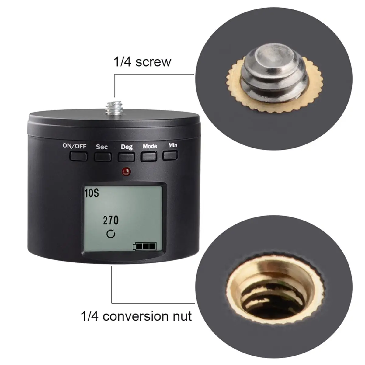 

Крепление-штатив A23G для DJI Osmo Action с функцией таймлапса, умная электрическая поворотная подставка для GoPro Max 10/9/8, Insta360 ONE X 2 R