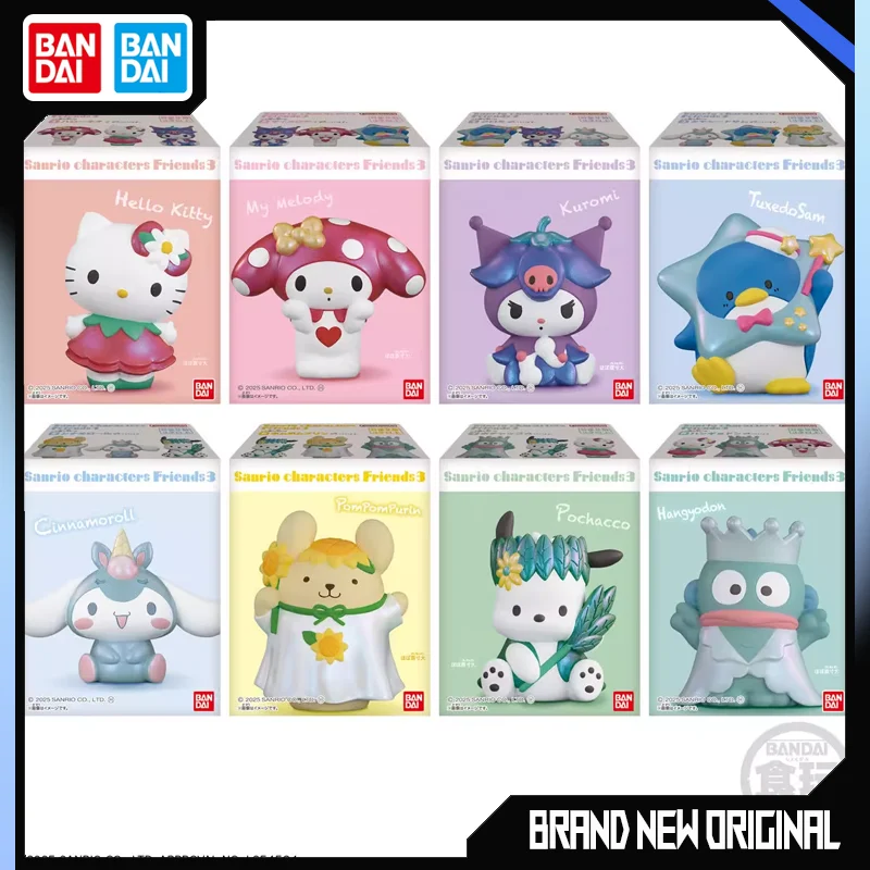 

Bandai Sanrio Action Figures Model Melody Pochacco Cinnamoroll Kitty Pom Purin EX CASHAPON Collect Ornament Official Genuine