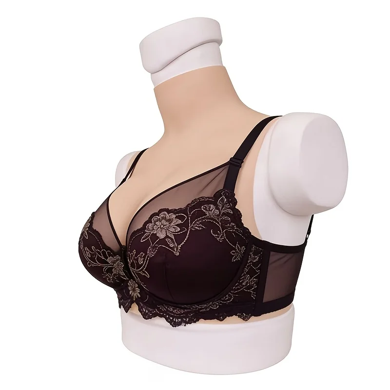 Silicone Breast Cup Chest Plate, Silicone Chest Protection, Fitted Plastic Top for Film And TV Props, Breast Enhancement Surgery