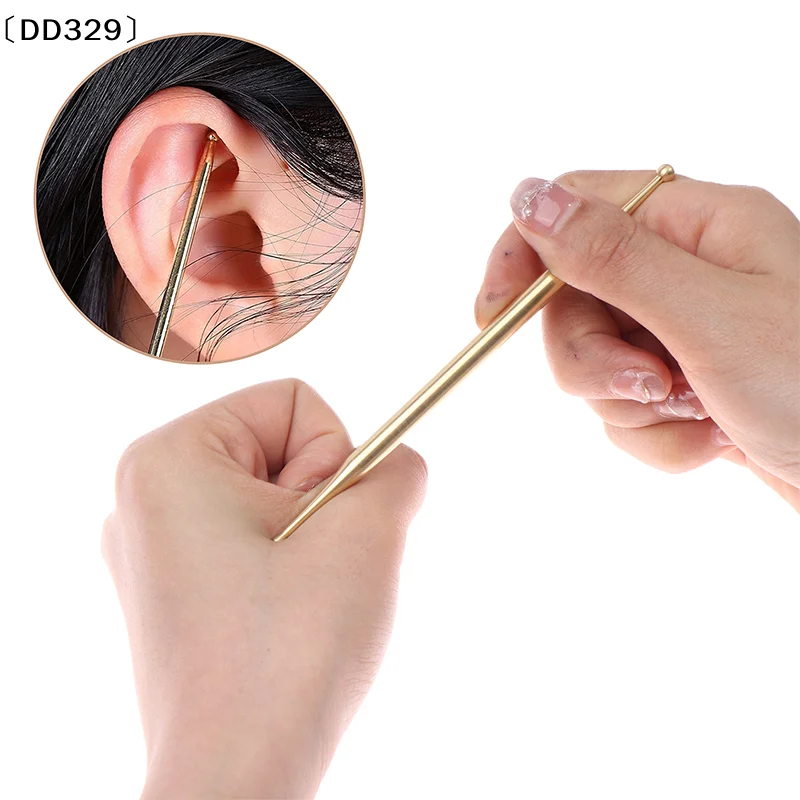 

Brass Double Headed Ear Facial And Body Manual Acupuncture Pen Trigger Point Massager Deep Tissue Meridian Massage Tool〔DD329〕