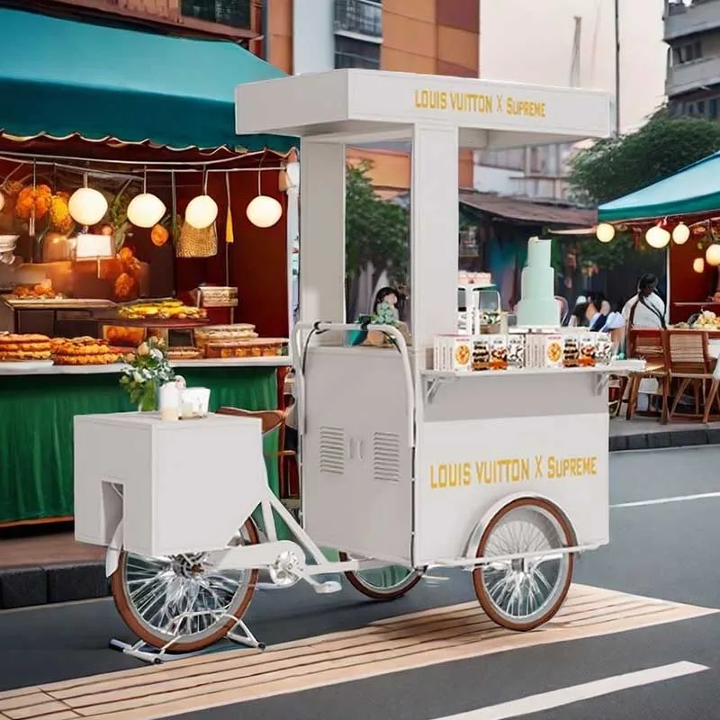 

Night market Internet celebrities can ride snack car outdoor upside down donkey stall tricycle mobile sales stall