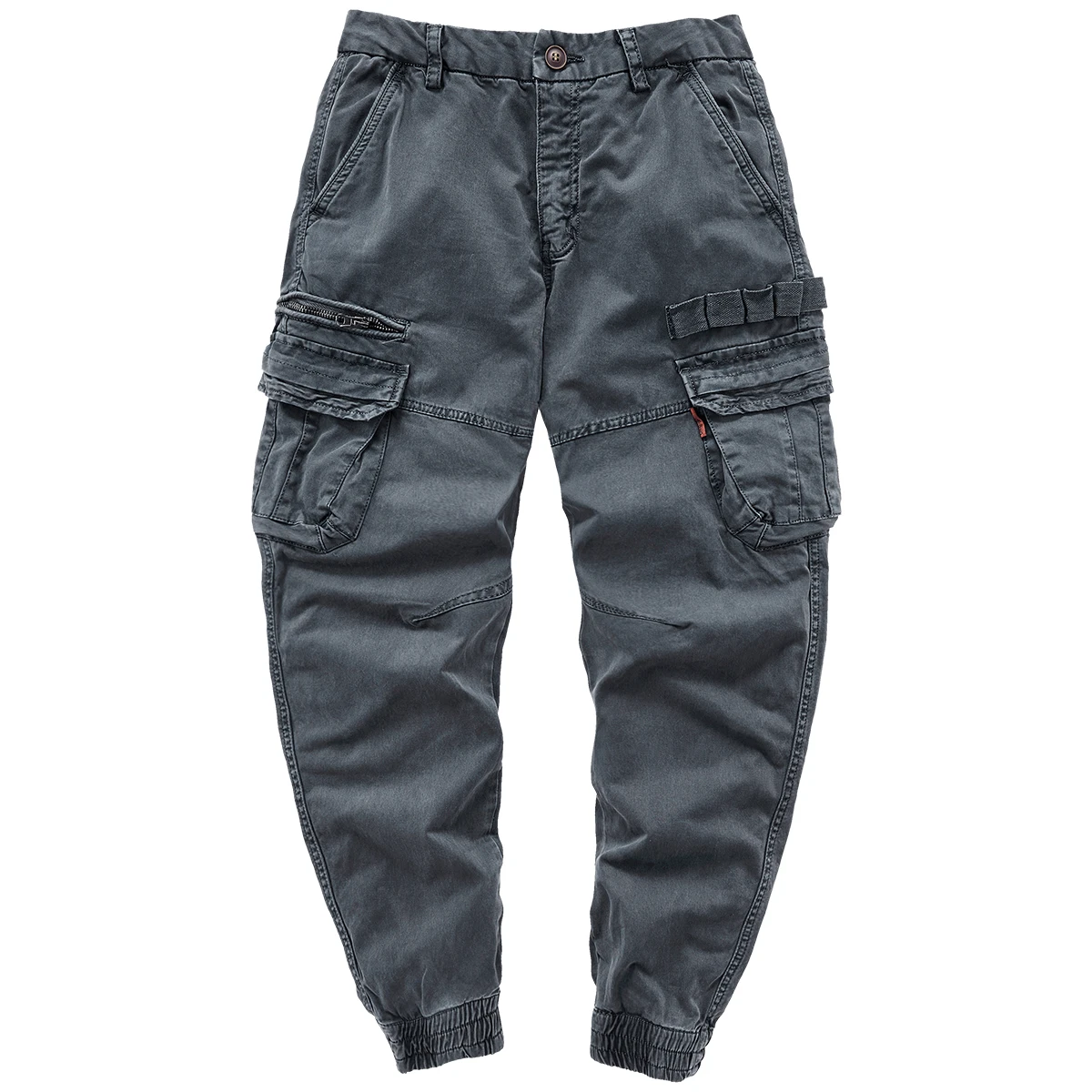 

VIP Men's Workwear Pants Multiple kets Trendy Cuffed Casual Pants Spring Autumn Loose Fit Long Trousers Youthful Sle