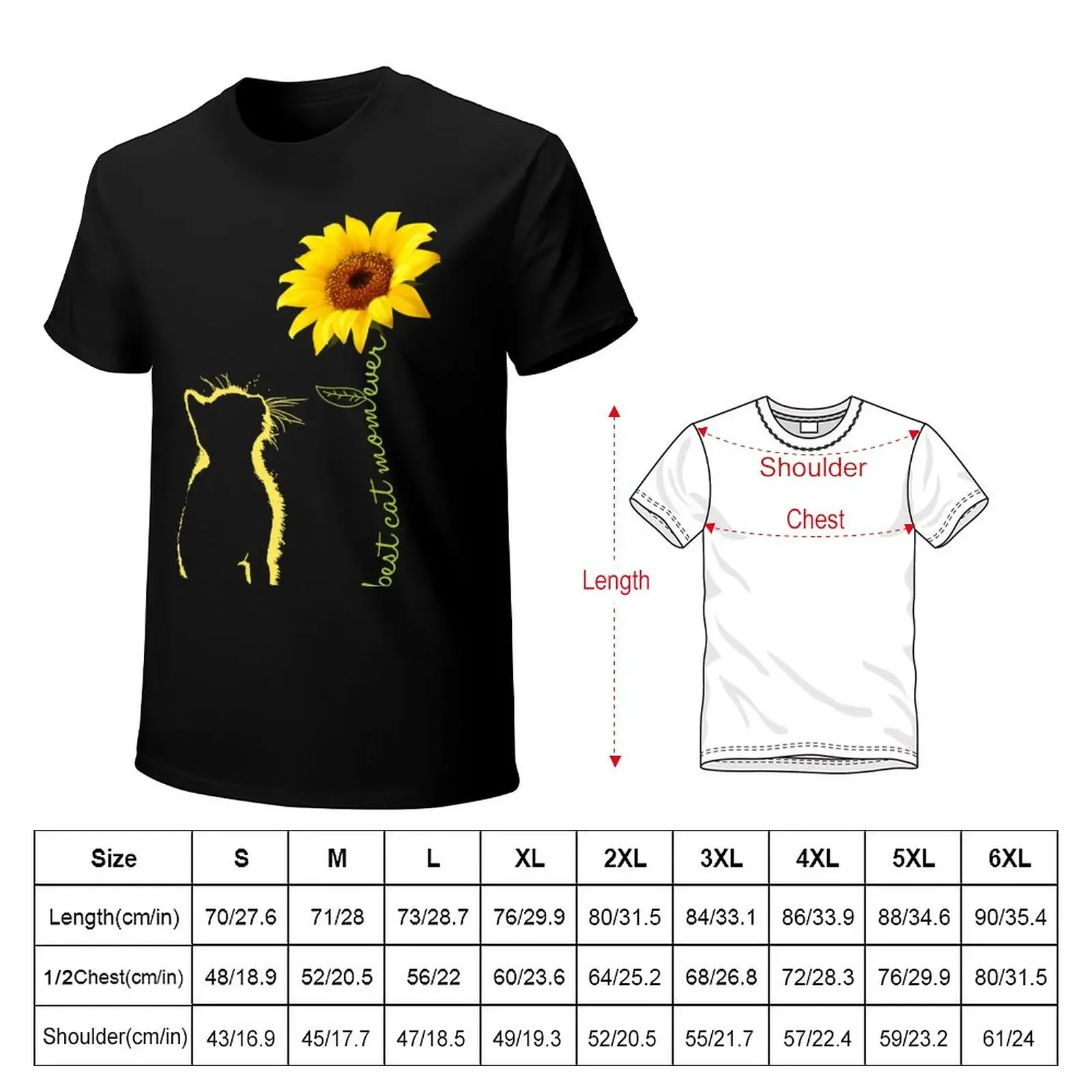 Beste Katze Mutter jemals Katze Mutter Sonnenblume T-Shirt Kurzarm T-Shirt plus Größen übergroße für einen Jungen Herren Designer T-Shirt