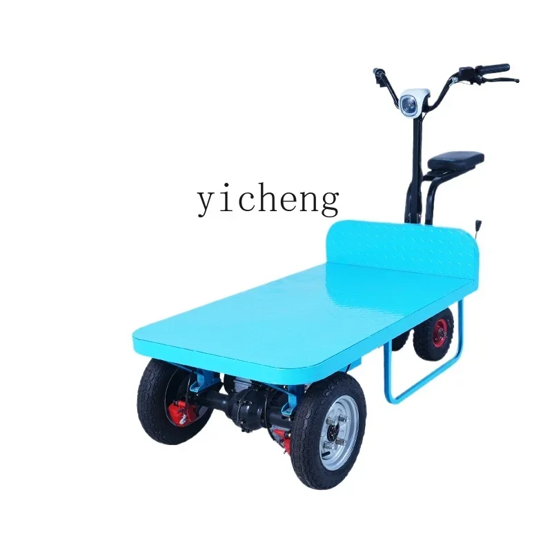 

TQH electric flat trolley greenhouse orchard pulling goods transportation warehouse truck construction site battery car