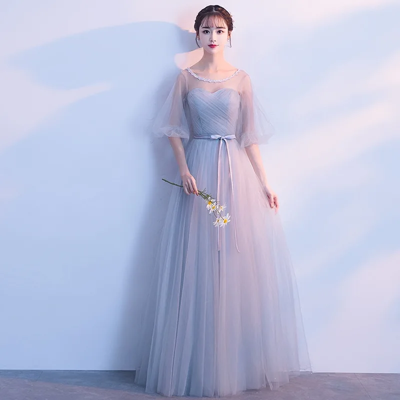 ZL70 Long Bridesmaid Wedding Dress