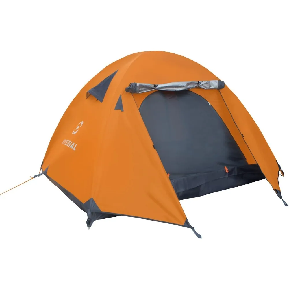 

Three Person Tent - Lightweight 3 Season Tent with Rainfly,3 Person Tent 4.4lbs, Stakes,Poles and Guylines Included,Freight free