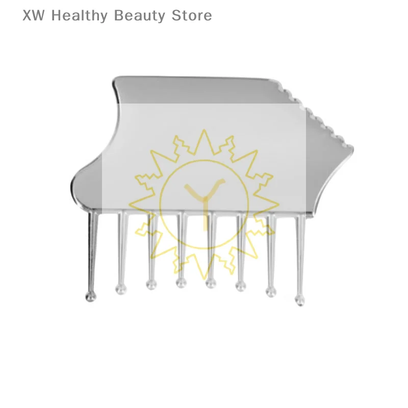 

1 шт. портативный массажер для кожи головы из цинкового сплава, инструмент для скребка Гуаша для головы, шеи, плеч, ног и рук для успокаивающего облегчения