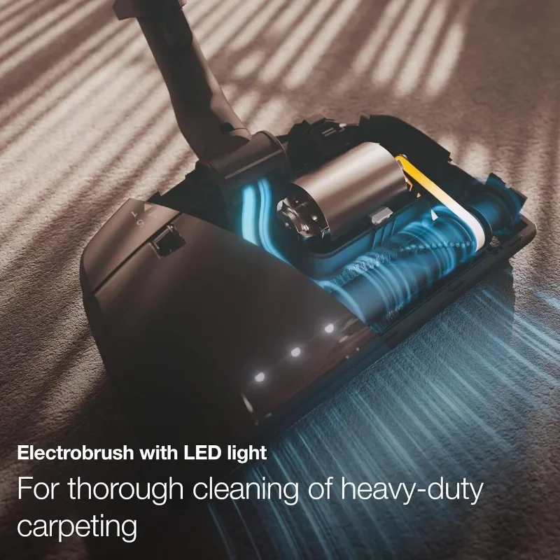 Miele Complete C3 Bagged Canister Vacuum Cleaner with Electrobrush Floorhead Suitable for Carpets and Hard Floors in Marine Blue