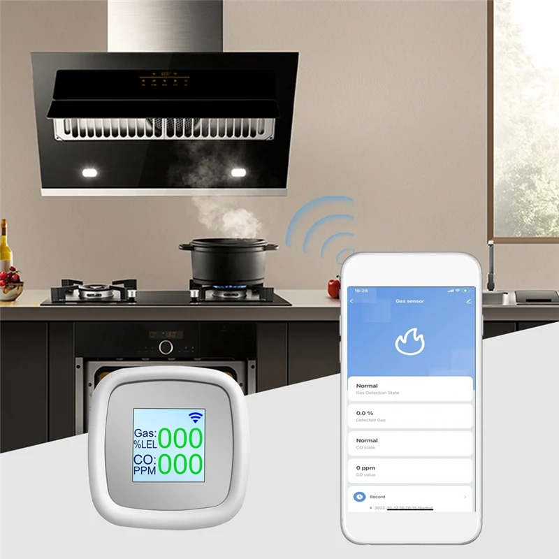 A29F-Tuya Combustible Gas  Gas Alarm Digital Gas Detection Sensor Sound Alarm Smart Air Quality