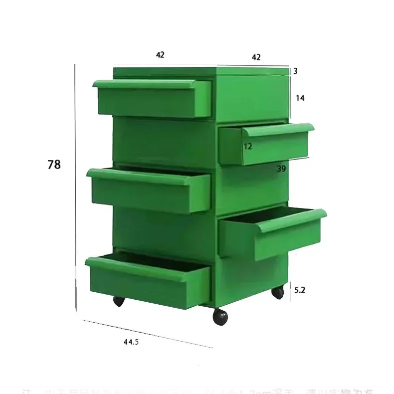 

Simple plastic bedside table for storage, movable small side table for living room