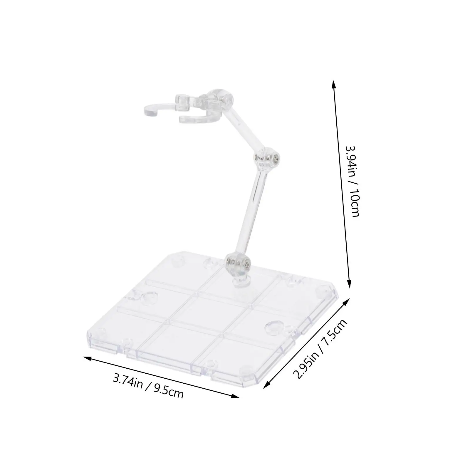 

Flame Effect Figure Stand Display Holder Black DIY Assembly Rack Toy Model Bracket Stable Base Lightweight for Dolls