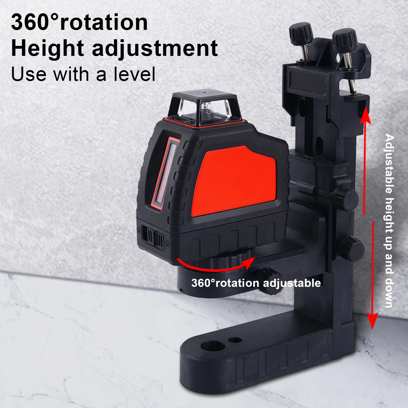 360 Fine Adjustment Magnetic Bracket Laser Level Adapter Multi-functional Fine Adjustment Bracket Adjustable Tool Leveling devic