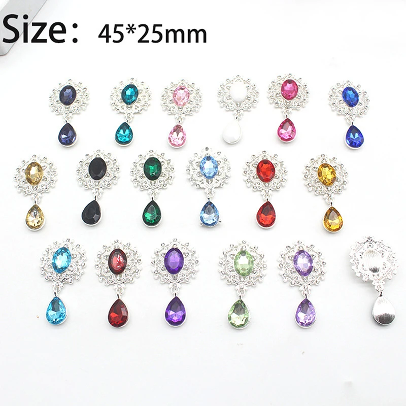 [BOLD]Shining Brooch 45*25mm Crystal Accessories Fashion Gorgeous Wedding Invitation Holiday Creative Decoration