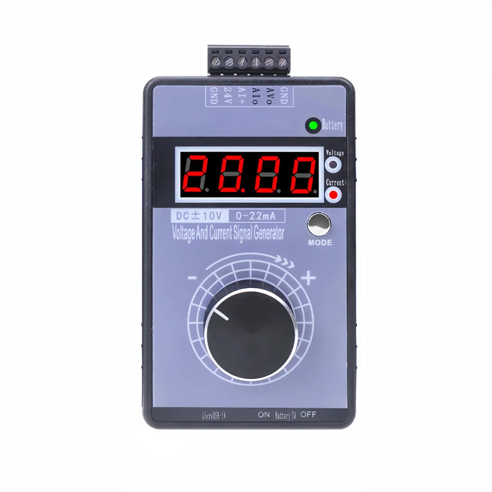 Simulador de fonte de sinal de corrente de tensão de gerador de sinal de alta precisão 0-5V 0-10V 4-20mA ajustável