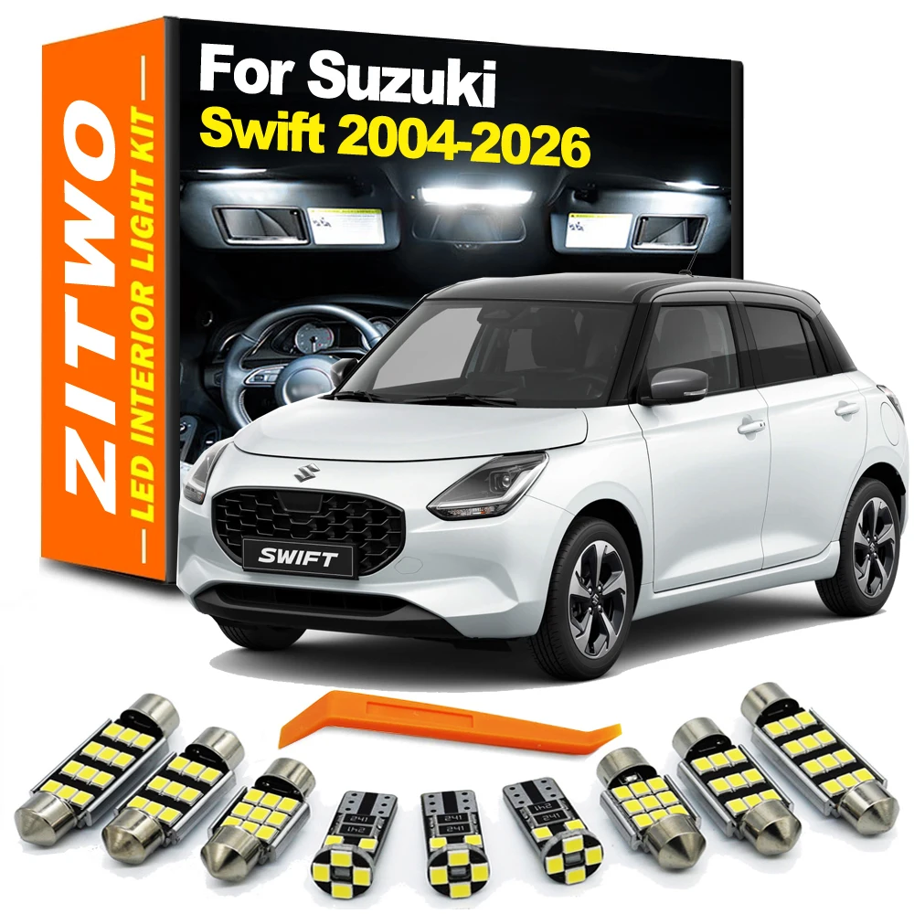 Accesorios para coche, bombilla LED, Kit de luz de matrícula de cúpula Interior para Suzuki Swift para Swift Sport 2004- 2022 2023 2024 2025 2026