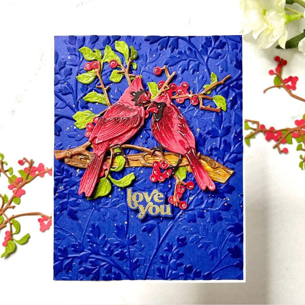 Metal Cutting Dies cardinal love layering die cut  For DIY Scrapbook Cutting Die Paper Cards Embossed