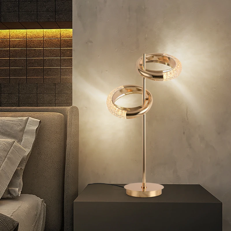 Postmodern Aluminum Floor Lamps Living Room Simple Vertical Led Table Lamp Modern Nordic Designer Night Floor Lights Gold L1293#