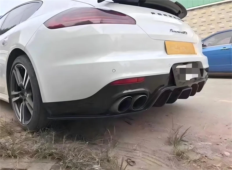 Kit Spoiler bibir belakang Bumper serat karbon untuk Porsche Panamera 970.2 ReaI