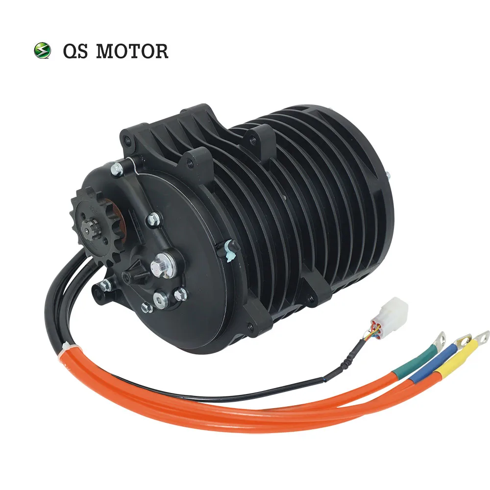 QSMOTOR 138 3000W V3 70H 5500W Max Continuous 72V 100KPH Mid Drive Motor Conversion Kit with EM150-2SP Controller for Dirt Bike