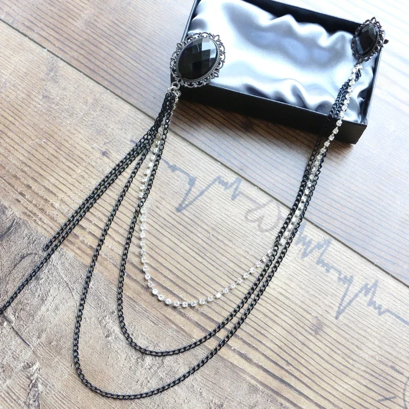 Fotografia 6: Oferta por tempo limitado! Moda europeia terno broche pino corrente borla cluster, perfeito para ternos masculinos, acessório elegante