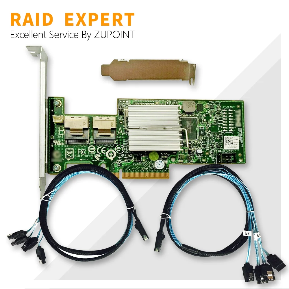 

ZUPOINT H200 RAID Controller Card PCI E 6Gbps HBA LSI 9211 P20 IT Mode ZFS FreeNAS unRAID RAID Expander + 2* SATA Cable