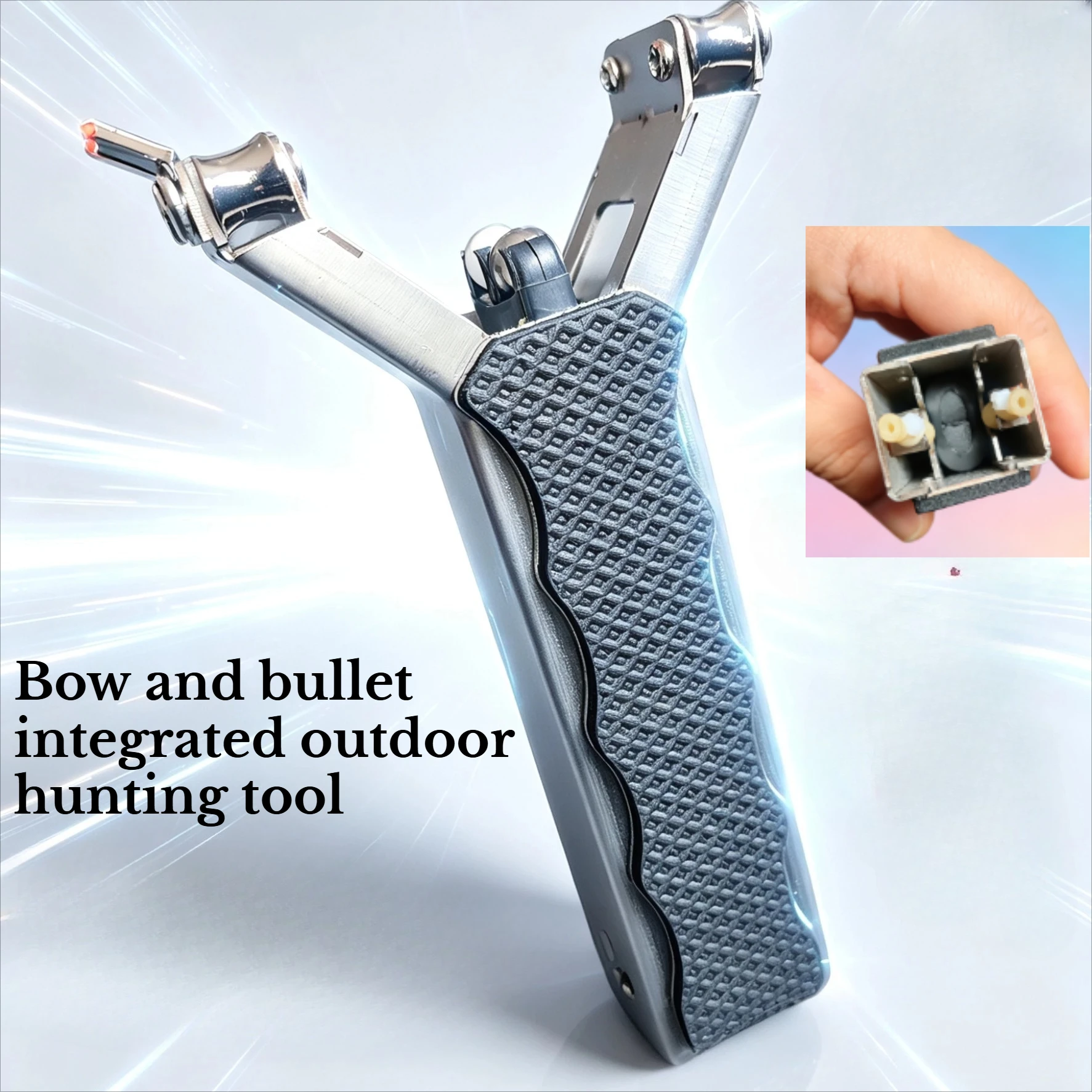 304 Stainless Steel Pulley Continuous Firing Slingshot Double Row Magazine Outdoor Portable Hunting Tool Set