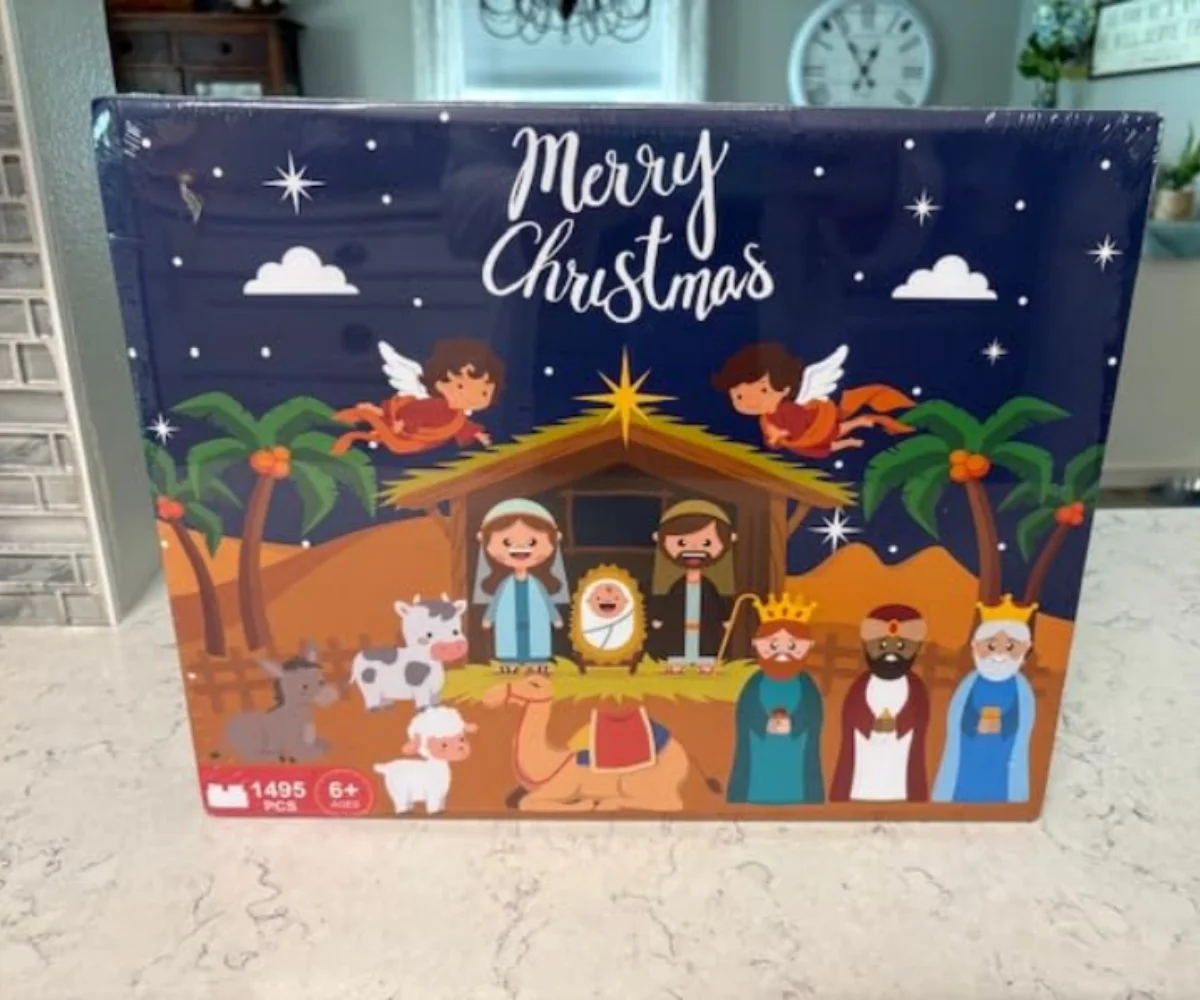 Kerst Adventskalender Miniatuur Kerststal Beeldje Set Kerststal Speelset, 24-Dagen Kerst Countdown Kalender