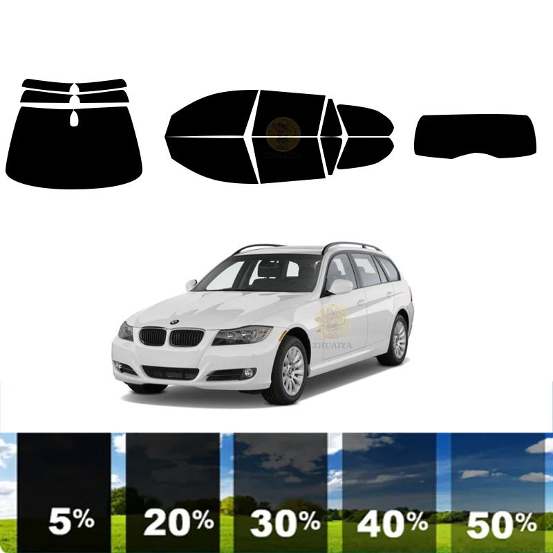 

precut Removable Window Tint Film For Car 100% UVR 5%-70%VLT Heat Insulation Carbon ﻿For BMW 3 SERIES 4 DR WAGON 2006-2012