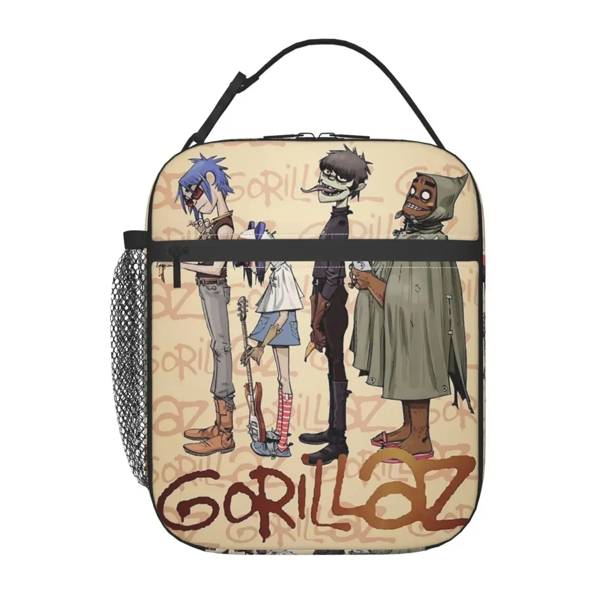 Music Band Gorillaz Insulated Lunch Bag Thermal Lunch Container Large Tote Lunch Box for Men Women Office Outdoor