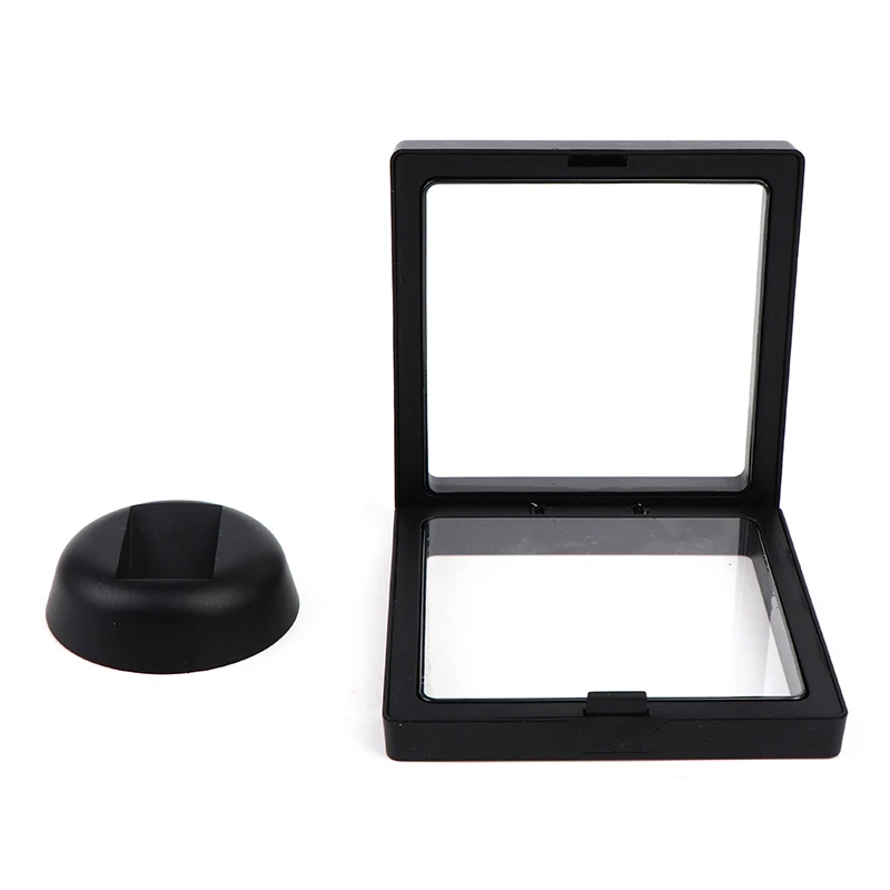 3D Floating Picture Frame Shadow Box Jewelry Display Stand Ring Pendant Holder Protect Jewellery Stone Presentation Case