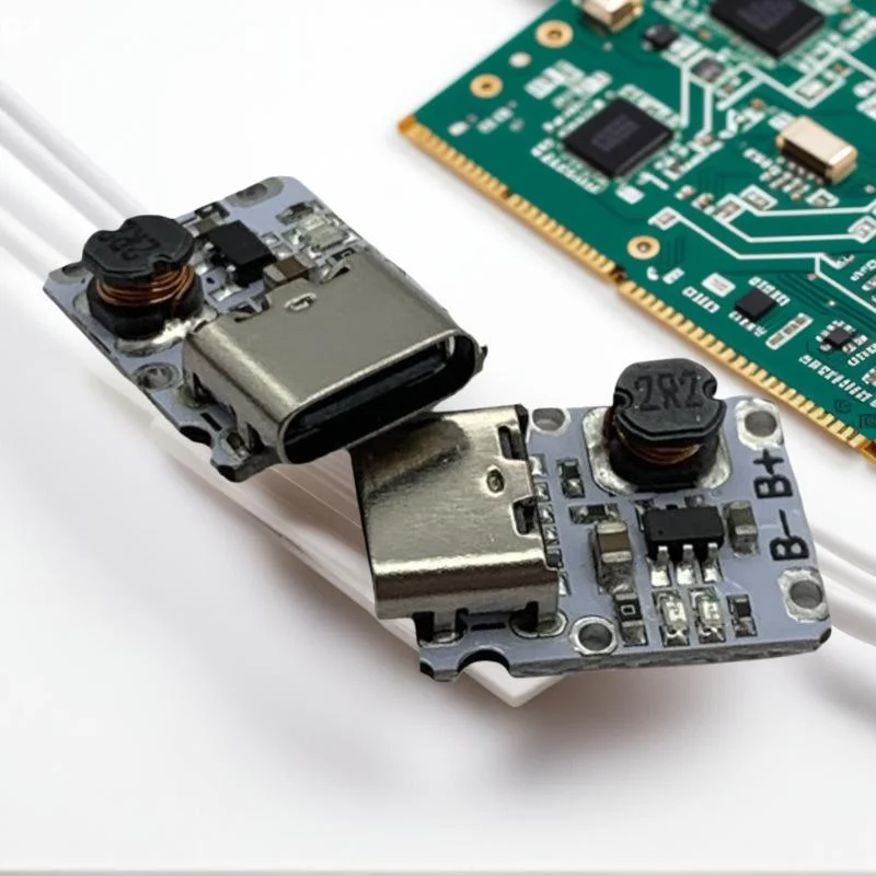 USB-C Lithium Battery Safe Charging Boost Power Distributor Board, 5V Charge and Unload Integrated Unit; Single Component